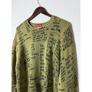 Supreme Gonz Poems Sweater 'Olive' SS23